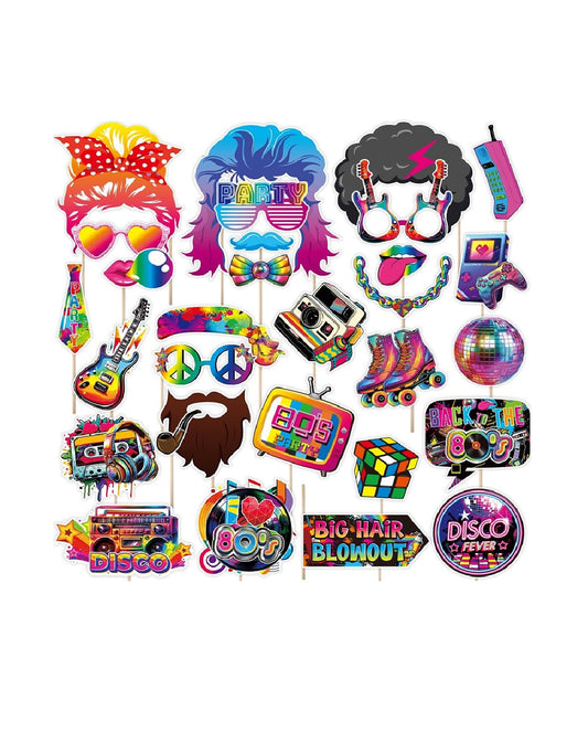 Retro Party Photo Booth Props