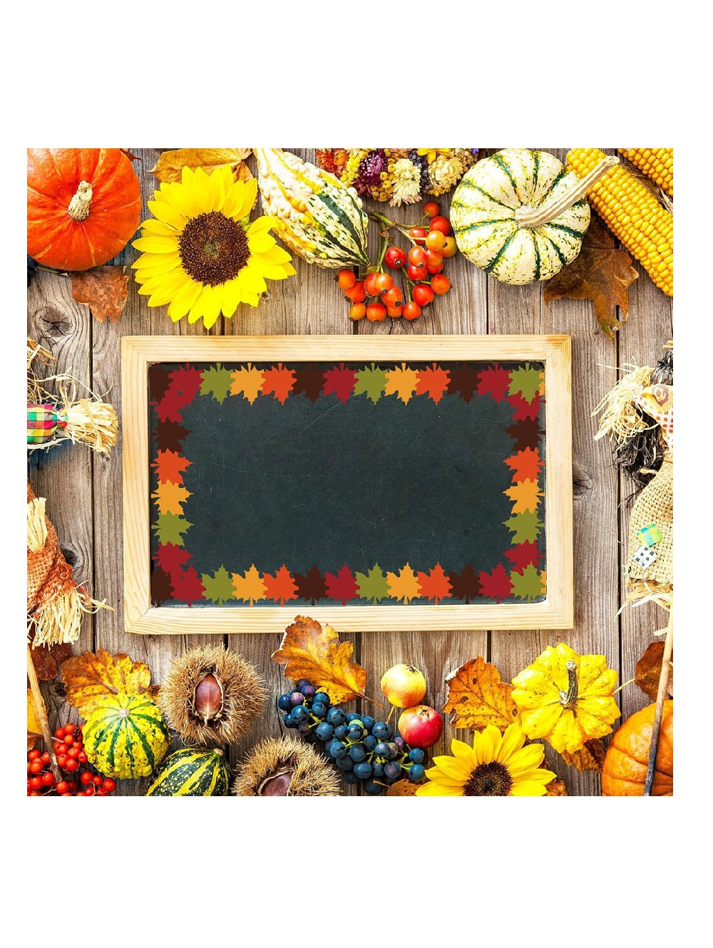 Fall Maple Leaves Shape Die-Cut Bulletin Board Strips Colorful Autumn Leaf Stickers