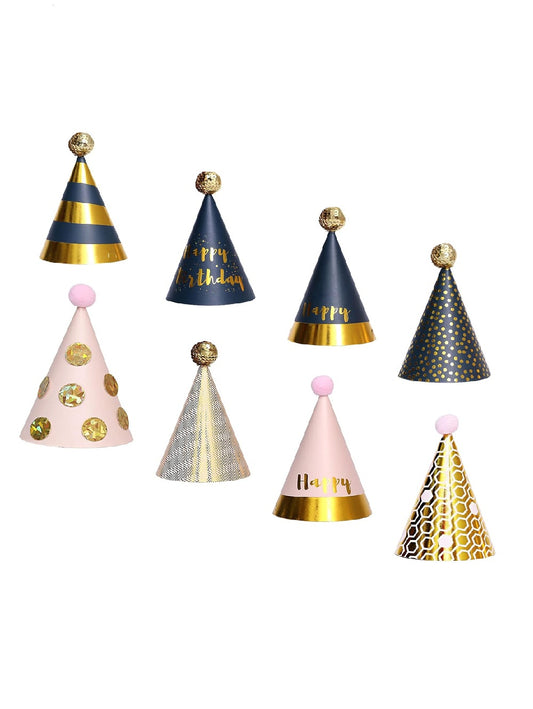 Pastel Pink Party Hats (6 Pieces)