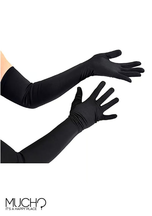 Elbow Length Plain Gloves