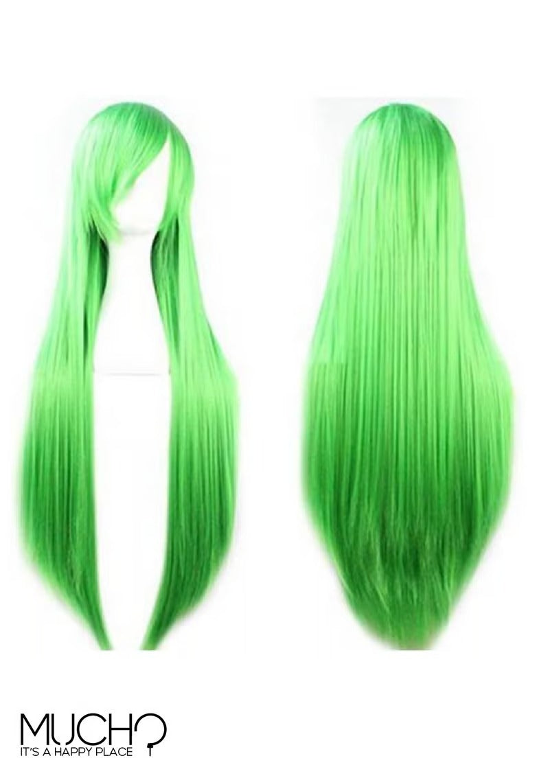 Green Long Wig