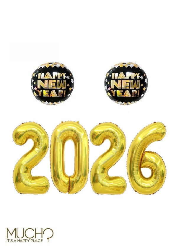 New Year Balloons Set