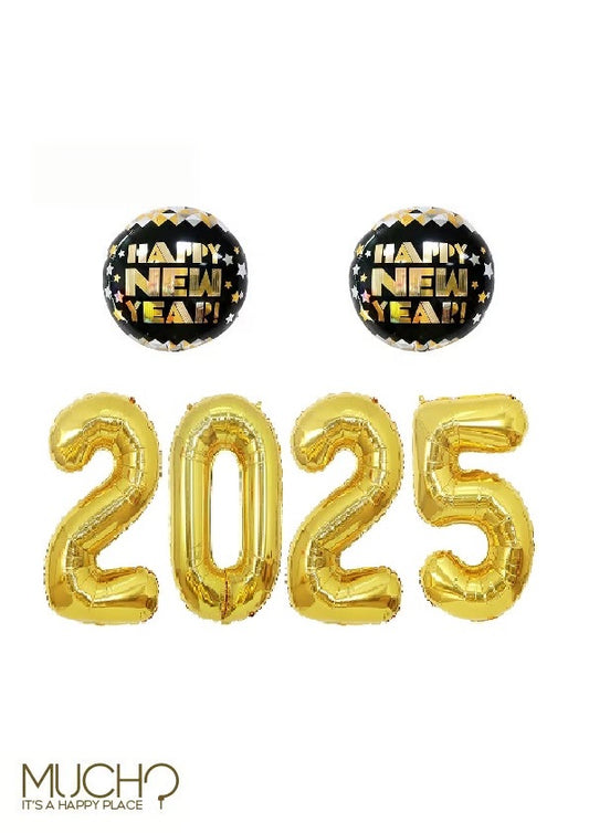 New Year Balloons Set