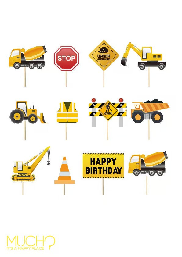 Construction Cupcake Topper