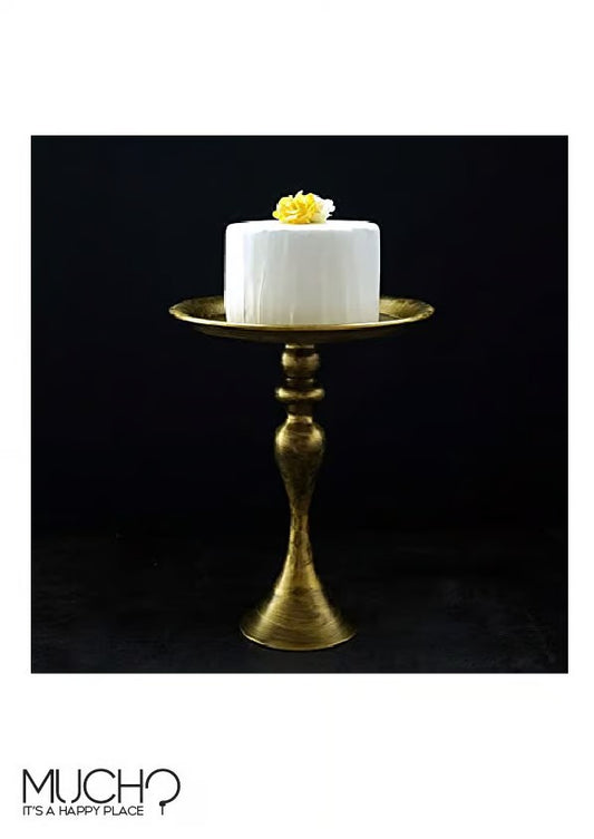 Slim Metal Vintage Gold Cake Stand