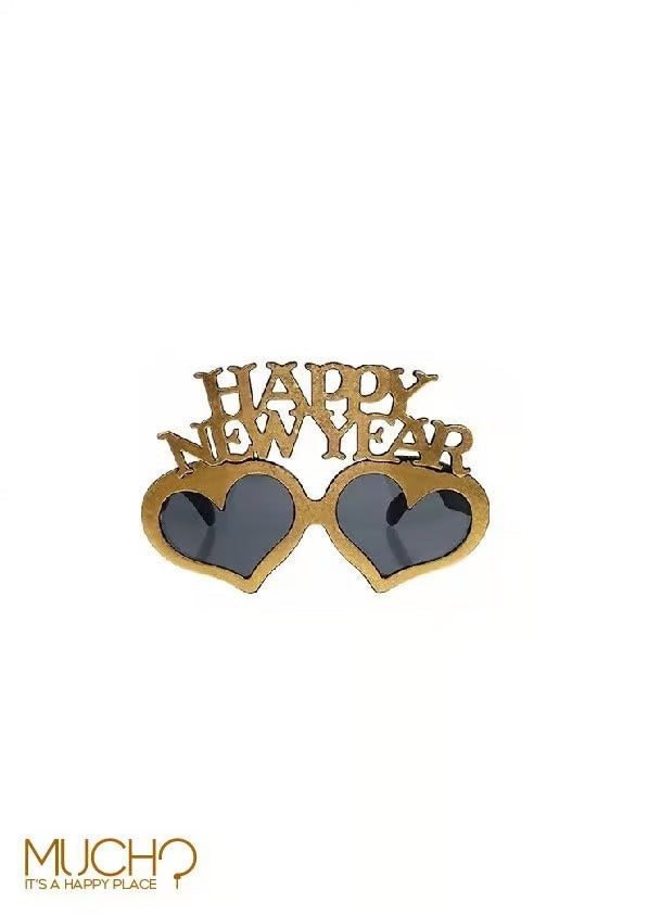 Happy New Year Heart Glasses