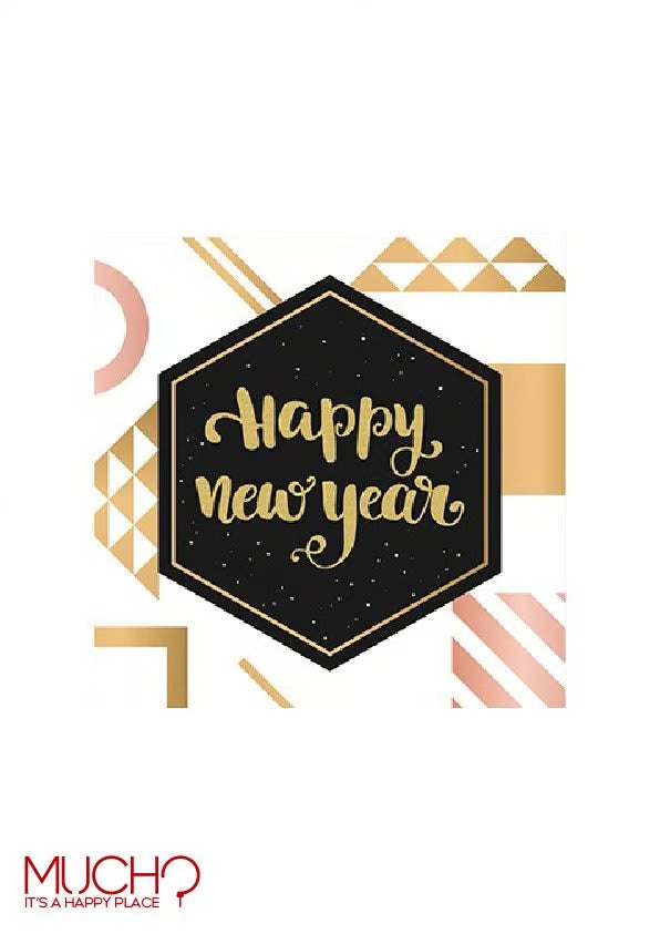 New Year White Napkins