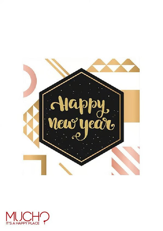 New Year White Napkins