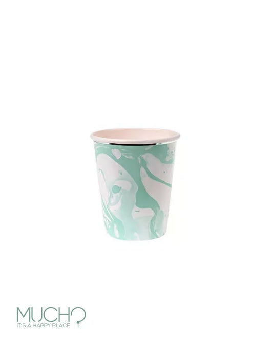 Teal Mrable Cups