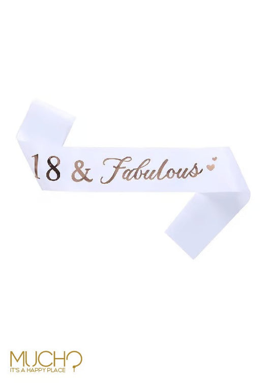 18 & Fabulous Sash