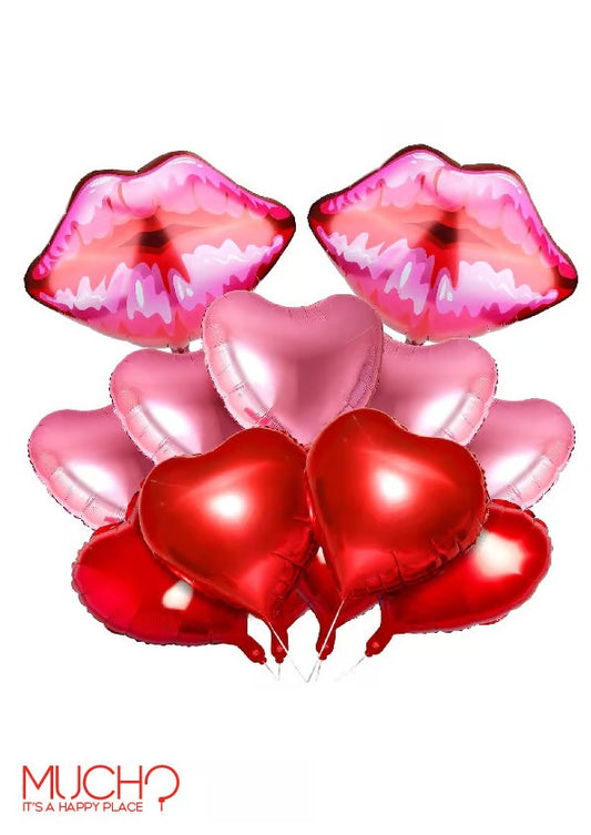 Hearts & Lips Balloons Set