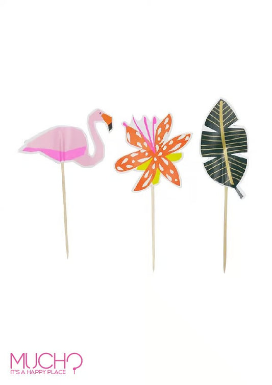 Hawaiian Cupcake Toppers