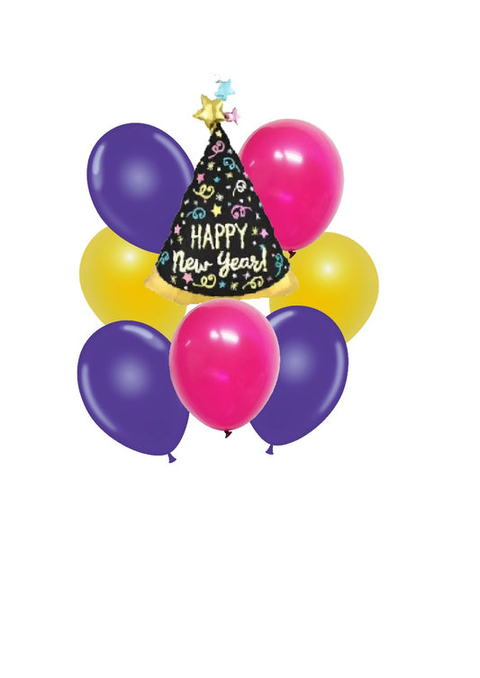 New Year Balloons Bunch