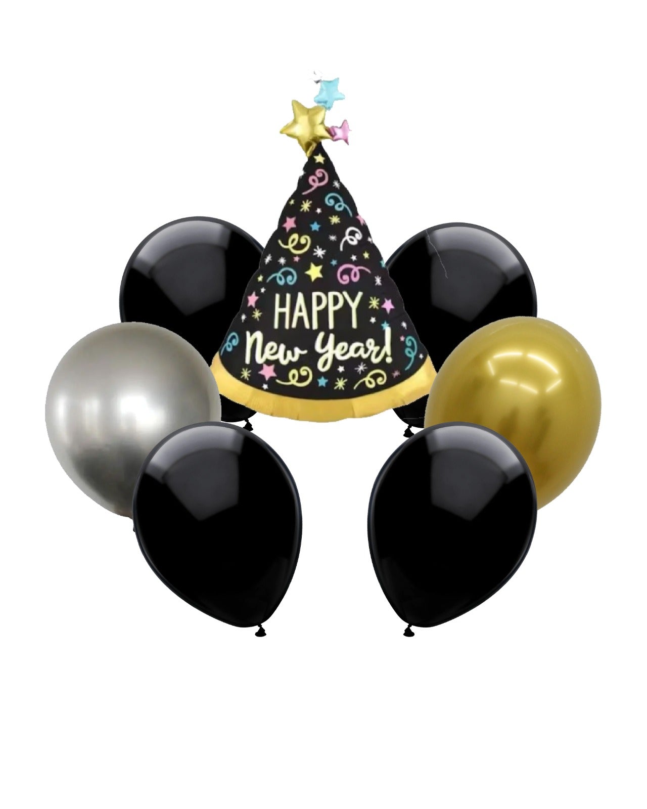 New Year Balloons Bunch