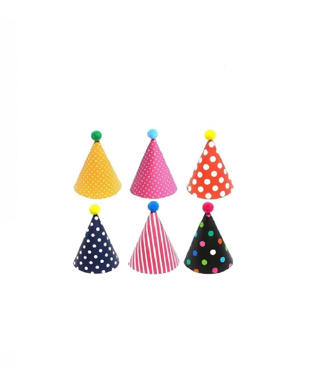 Mini Birthday Toys Hats (Pack of 6)