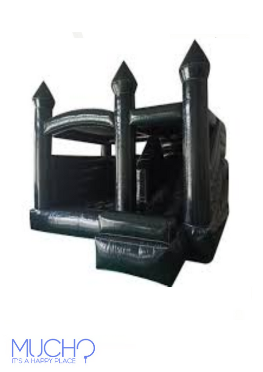 Black Bounce House with Slide