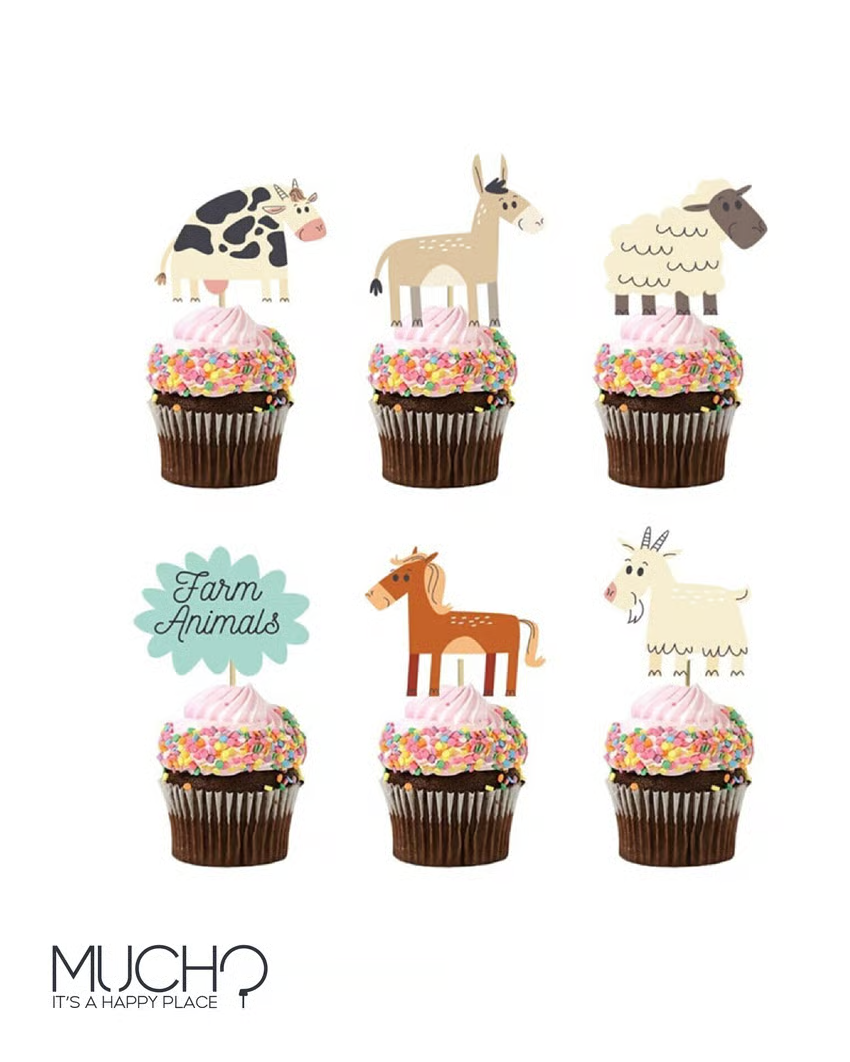 Farm Animals Cupcake Topper