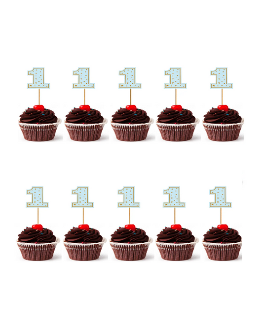 One Birthday Cupcake Toppers