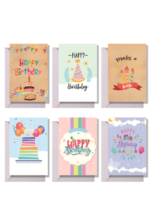 Happy Birthday Card (1 Card With Envelope)