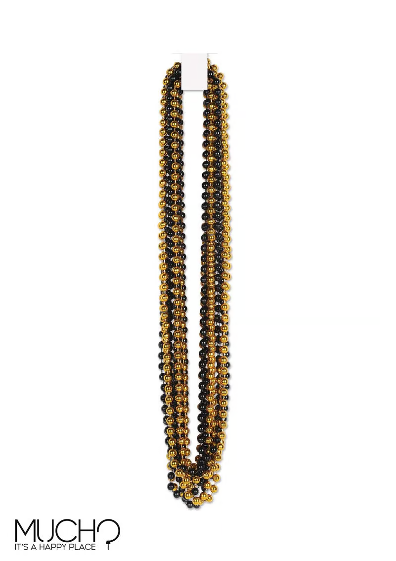 Gold/Black Beads (Pack of 4)
