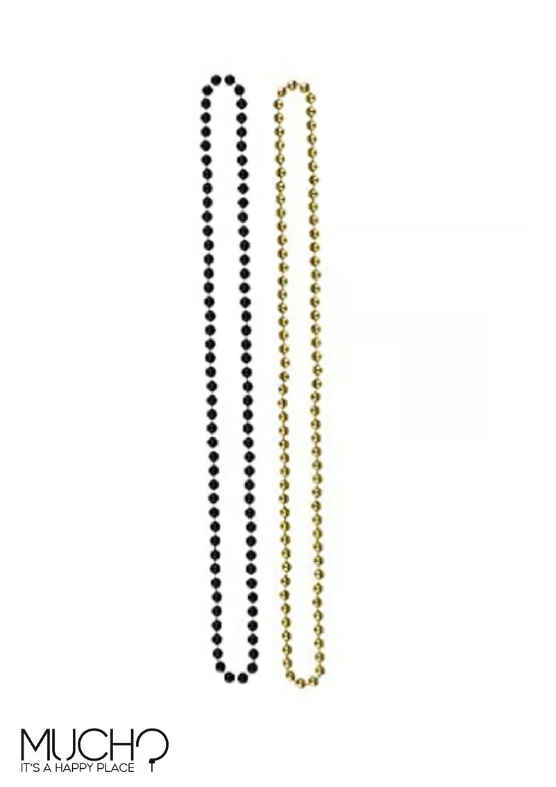 Gold/Black Beads (Pack of 4)
