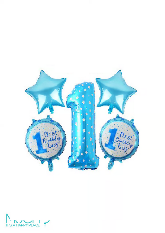 First Birthday Balloons Set