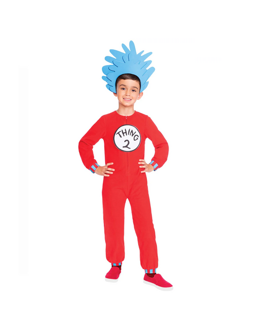 Cat In The Hat Thing Two Kids Costume