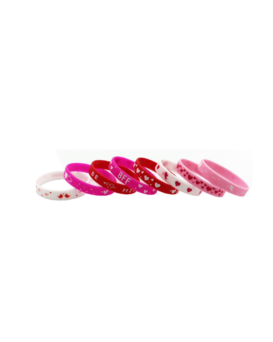Love Rubber Bracelets (Pack of 8)