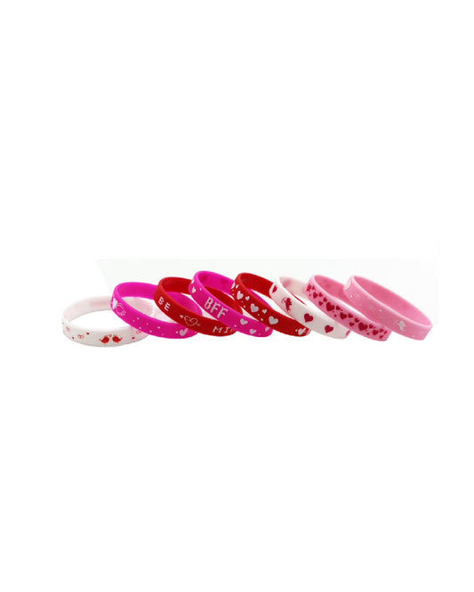 Love Rubber Bracelets (Pack of 8)
