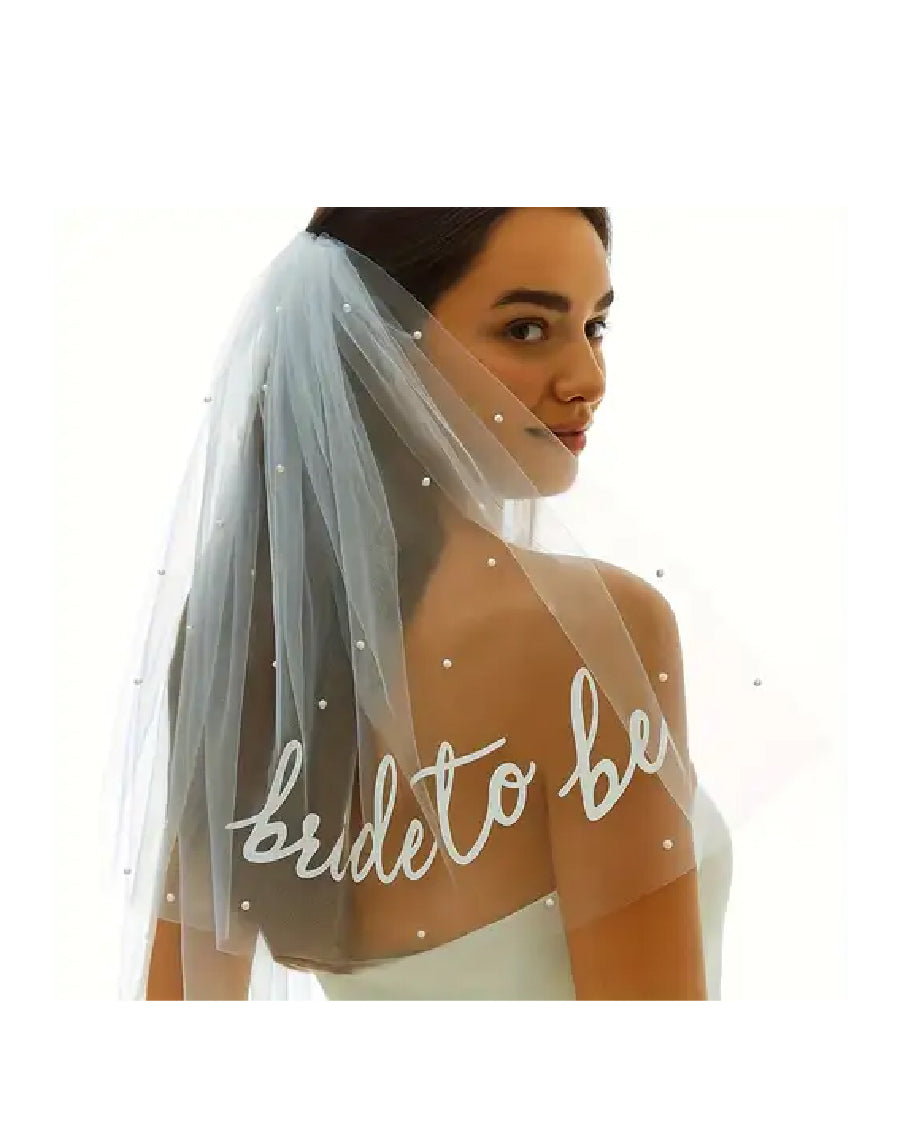 Bride To Be Pearl Veil