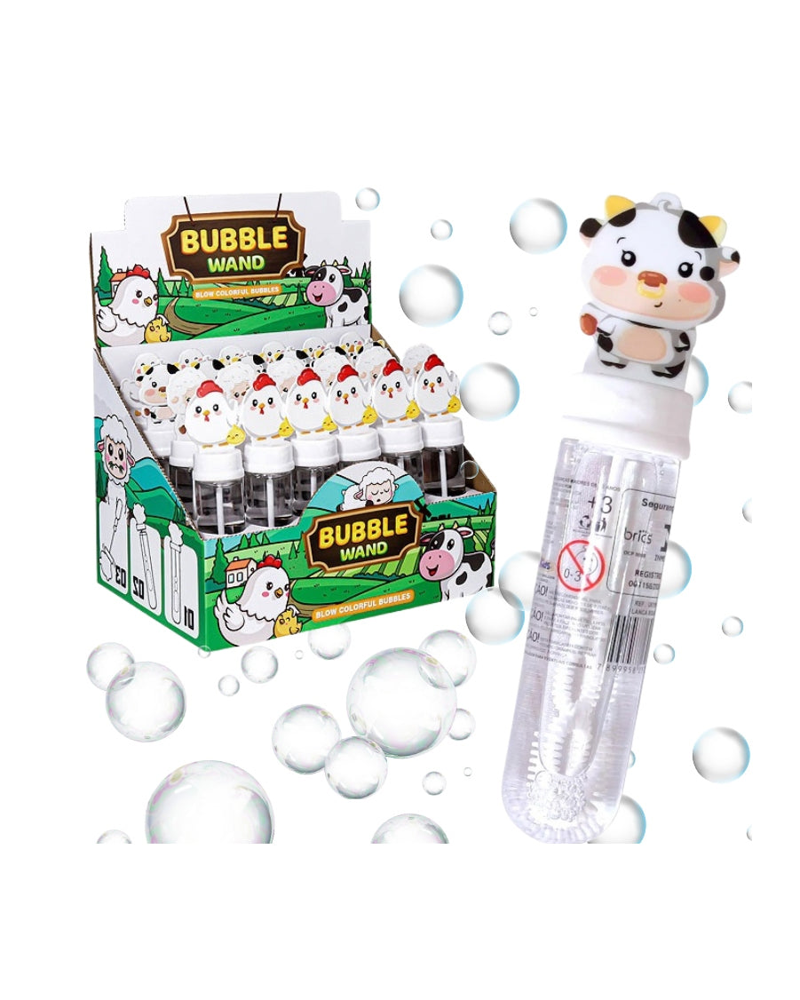 Farm Animals Bubble Wand (Pack of 12)