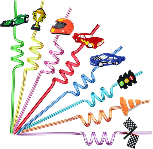 Cars Plastic Mixed Colored Straws