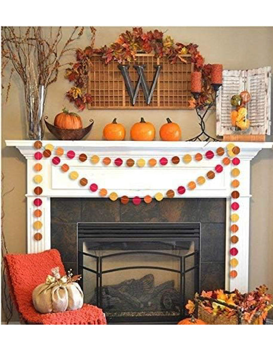 Autumn Leaf Garland for Thanks Giving Party Decorations Hanging Décor String