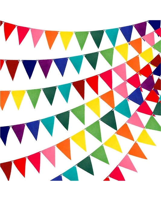 Rainbow Pennant Banner Flags