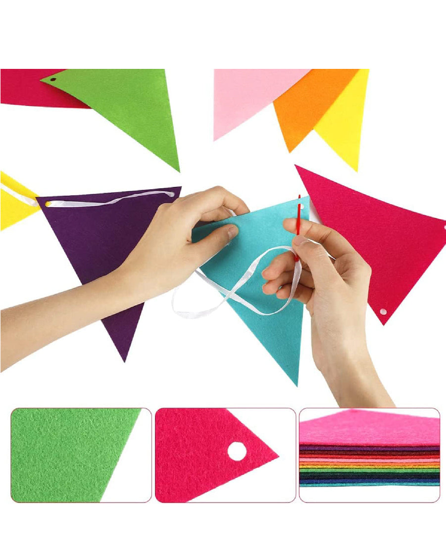 Rainbow Pennant Banner Flags