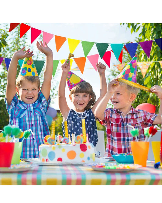 Rainbow Pennant Banner Flags
