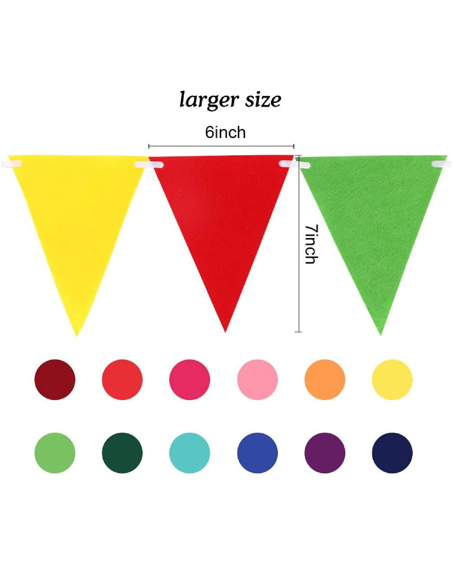 Rainbow Pennant Banner Flags