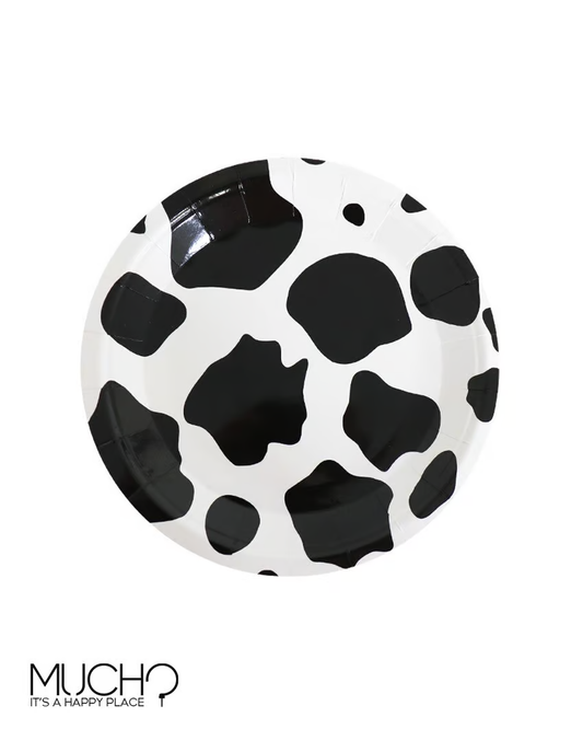 Cow Print 7 inch Plates
