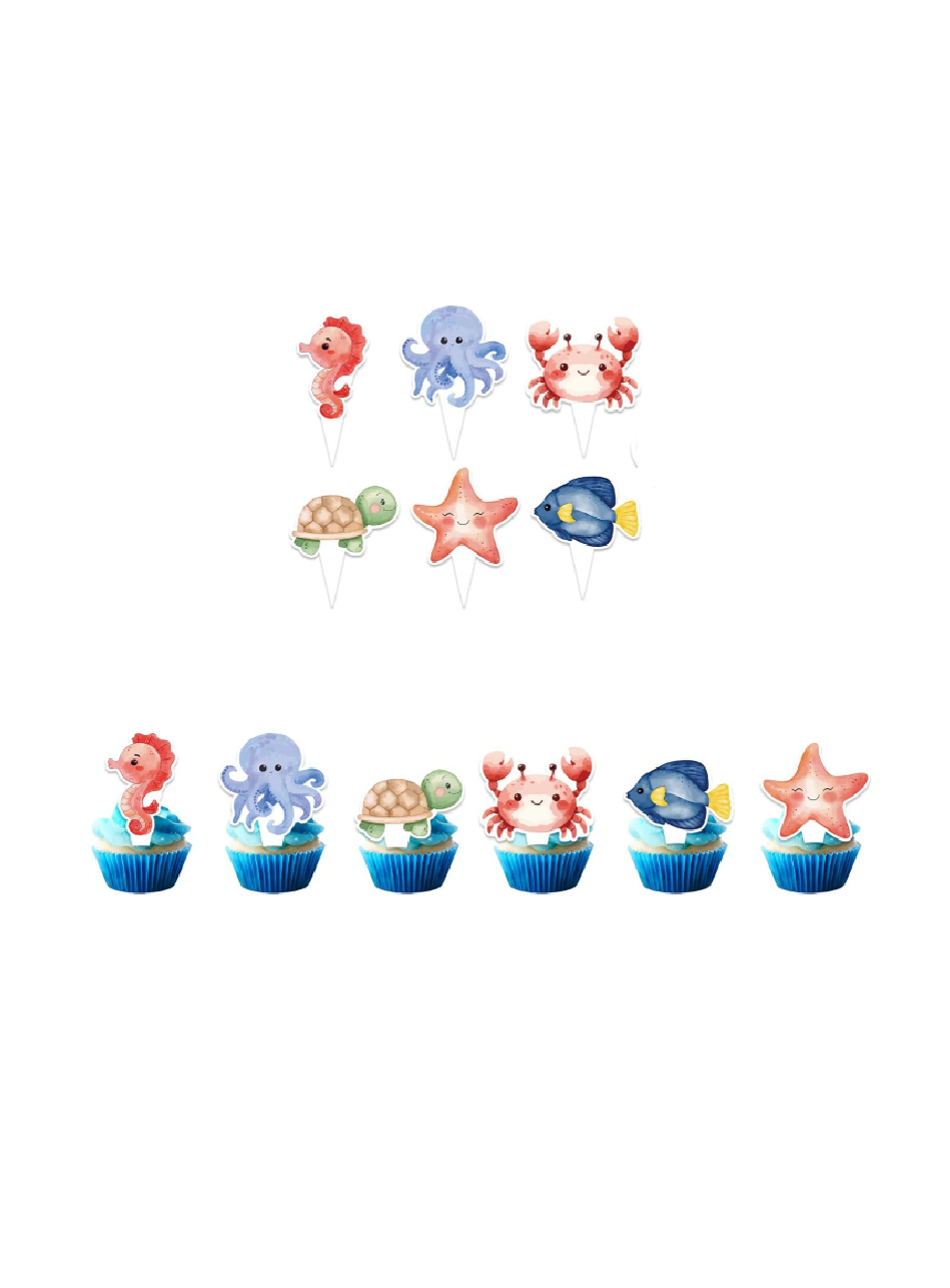 Under the Sea Cake & Cupcake Toppers