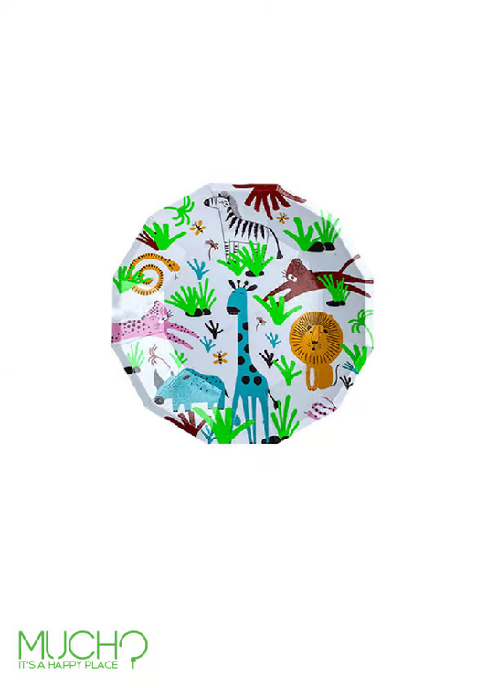 Jungle Animals 7 Inch Plates