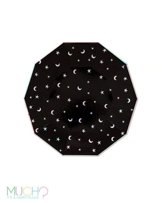 Black Stars/Moon 9 Inch Plates