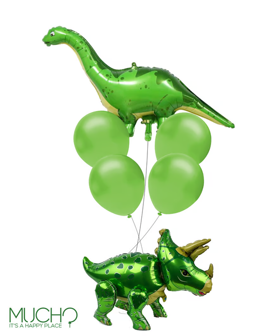 Dinosaur Green Balloons Bunch