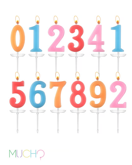 Colored Numbers Candles