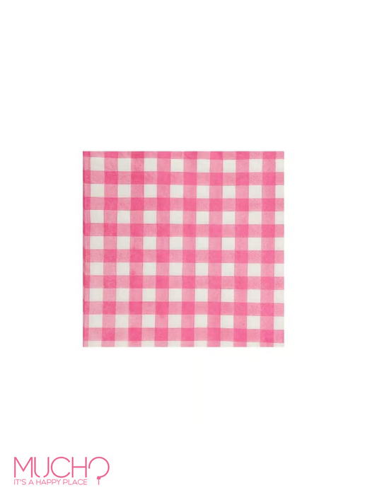 Pink Checkered Napkins
