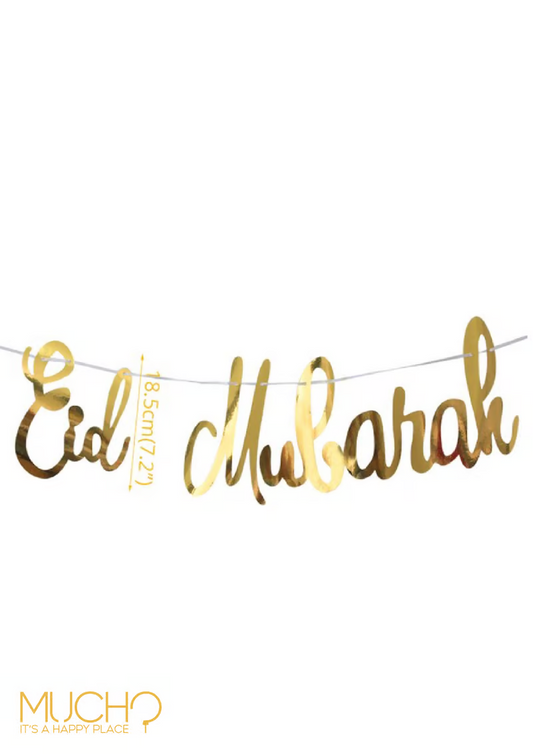 Eid Mubarak Gold Banner