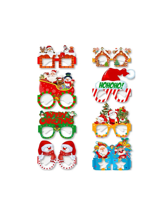 Christmas Paper Glasses (Pack of 8)