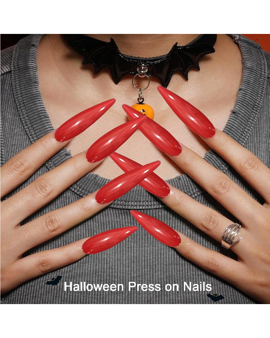 Press Long Fake Vampire Nails