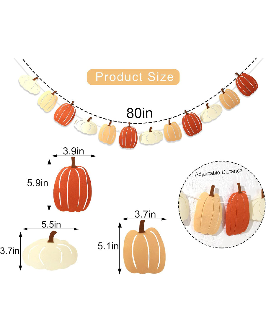 Little Pumpkin Birthday Banner - Pumpkin Decorations, Fall Wall Decor for Classroom, Halloween Party Decorations, Pumpkin Hanging Wall Banner, Cute Autumn Home Decorations