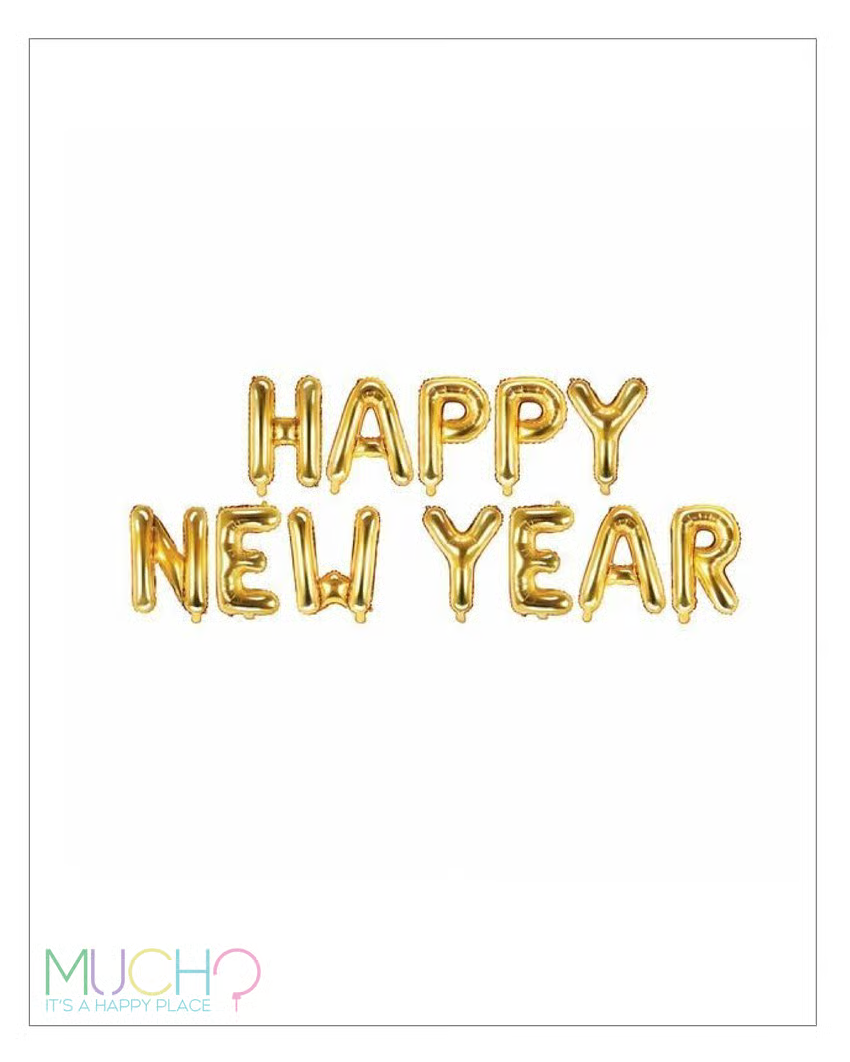 New Year Balloon Banner