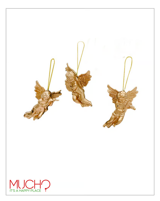 Angel Gold Ornaments (6 Pieces)